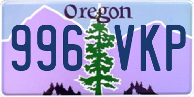 OR license plate 996VKP