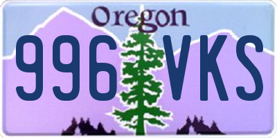 OR license plate 996VKS
