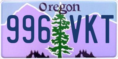 OR license plate 996VKT