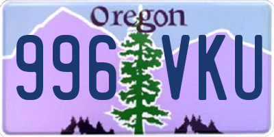 OR license plate 996VKU