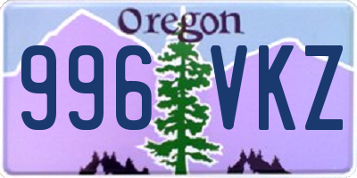 OR license plate 996VKZ