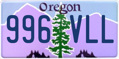 OR license plate 996VLL