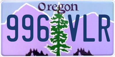 OR license plate 996VLR