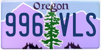 OR license plate 996VLS