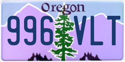 OR license plate 996VLT