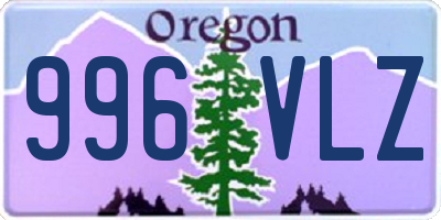 OR license plate 996VLZ