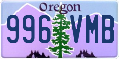 OR license plate 996VMB