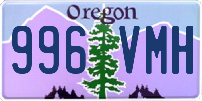OR license plate 996VMH