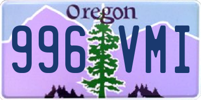 OR license plate 996VMI