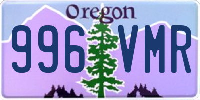 OR license plate 996VMR