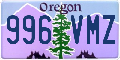 OR license plate 996VMZ