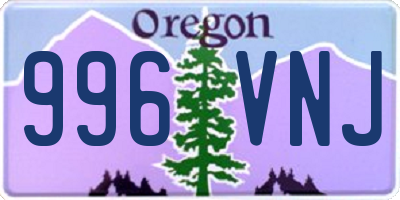 OR license plate 996VNJ