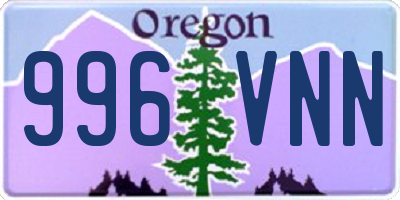 OR license plate 996VNN