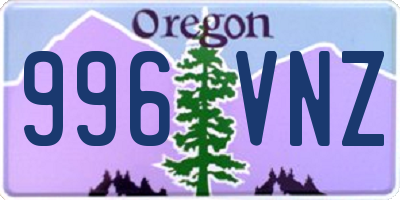OR license plate 996VNZ