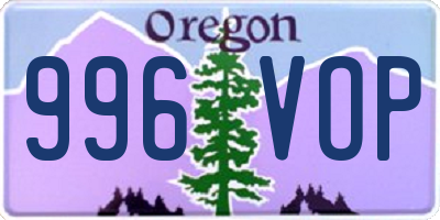 OR license plate 996VOP