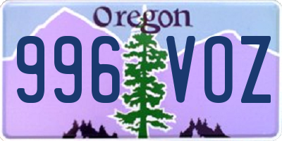 OR license plate 996VOZ