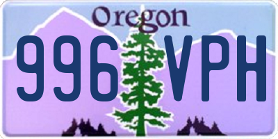 OR license plate 996VPH