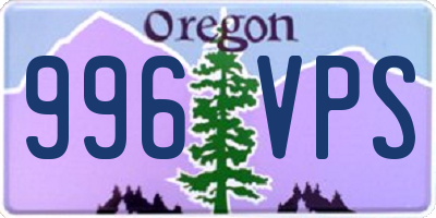 OR license plate 996VPS