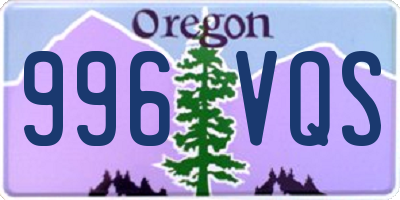 OR license plate 996VQS