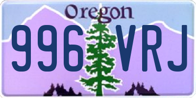 OR license plate 996VRJ