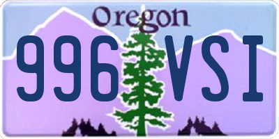 OR license plate 996VSI