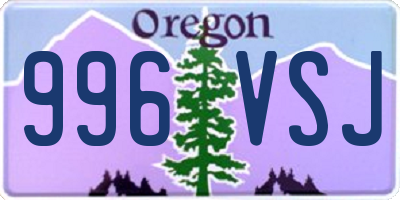 OR license plate 996VSJ