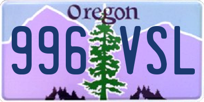 OR license plate 996VSL