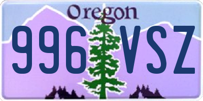 OR license plate 996VSZ