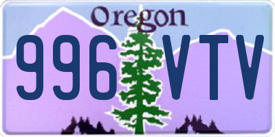 OR license plate 996VTV