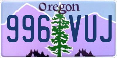 OR license plate 996VUJ