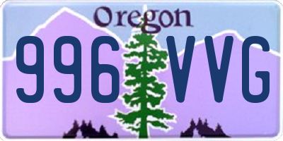 OR license plate 996VVG