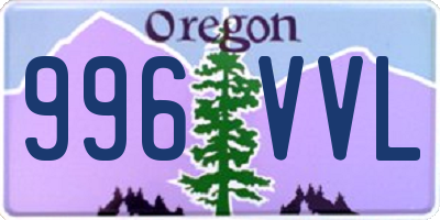 OR license plate 996VVL