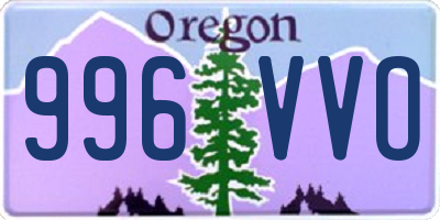 OR license plate 996VVO