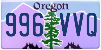 OR license plate 996VVQ
