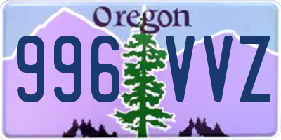 OR license plate 996VVZ