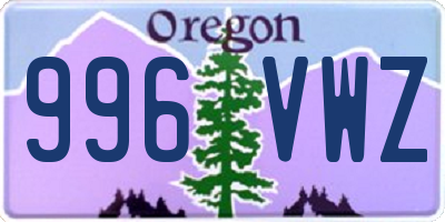 OR license plate 996VWZ