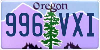 OR license plate 996VXI