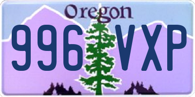 OR license plate 996VXP