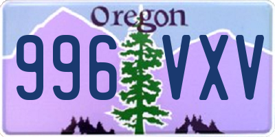 OR license plate 996VXV