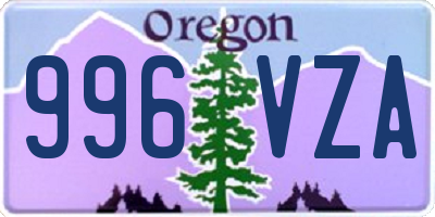 OR license plate 996VZA
