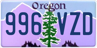 OR license plate 996VZD