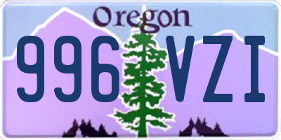 OR license plate 996VZI