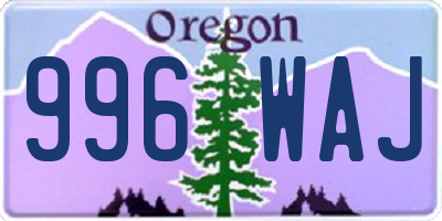 OR license plate 996WAJ