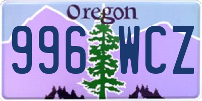 OR license plate 996WCZ