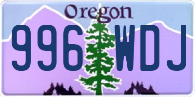 OR license plate 996WDJ
