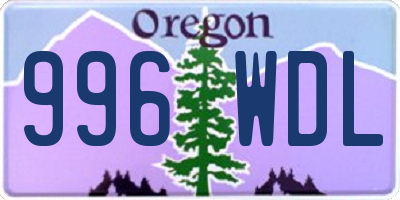 OR license plate 996WDL