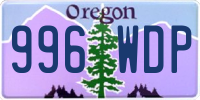 OR license plate 996WDP