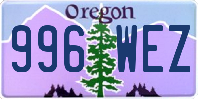 OR license plate 996WEZ