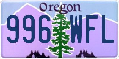 OR license plate 996WFL