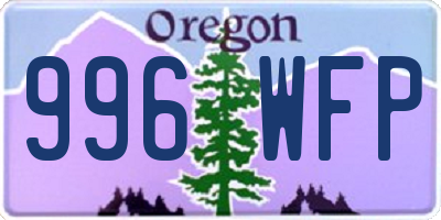 OR license plate 996WFP